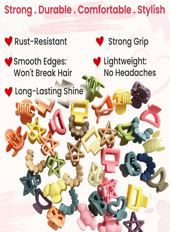 TEMPERIA (25pcs) Hair Accessories for Baby Girl - Kids Mini Claw Hair Clips - Girls Gift Items for Birthday - Soft Plastic Non-Slip Small Clutchers for Party & Wedding - Multicolour - Image 4