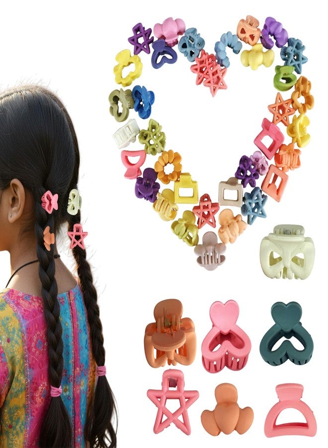 TEMPERIA (25pcs) Hair Accessories for Baby Girl - Kids Mini Claw Hair Clips - Girls Gift Items for Birthday - Soft Plastic Non-Slip Small Clutchers for Party & Wedding - Multicolour - Image 1