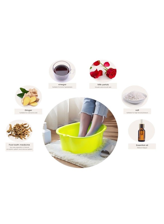 AXLOFO ® Foot Soaking Bath Basin, Large Plastic Foot Soaking Tub, Foot Massage Foot Bath Bucket, Great for Getting the Dead/Old Skin Off Your Feet (yellowbasin) - Image 3