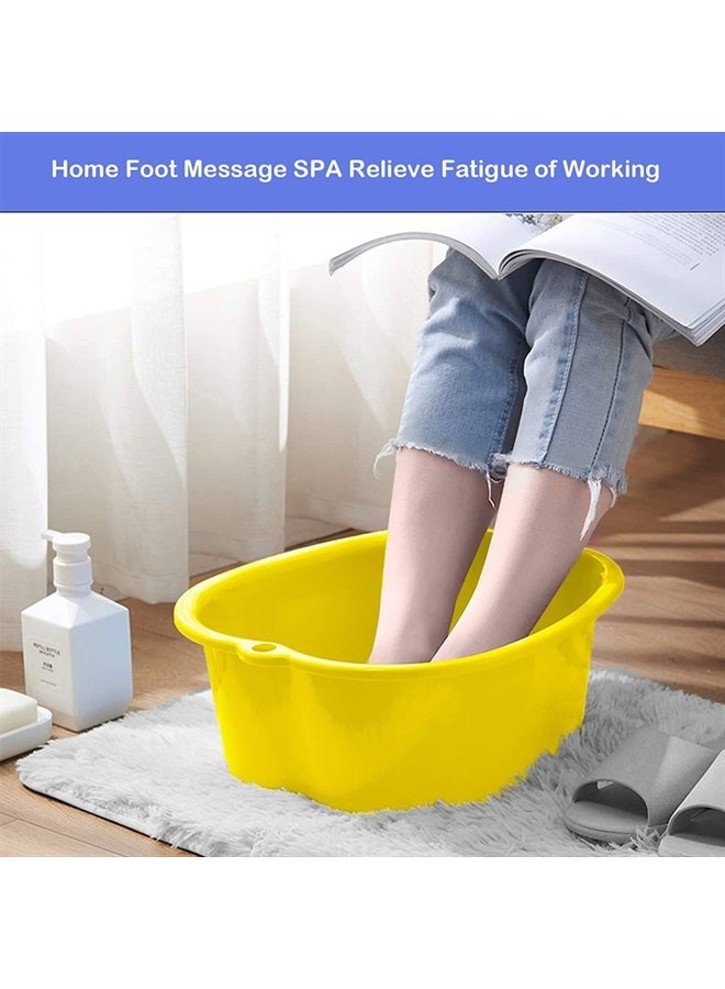 AXLOFO ® Foot Soaking Bath Basin, Large Plastic Foot Soaking Tub, Foot Massage Foot Bath Bucket, Great for Getting the Dead/Old Skin Off Your Feet (yellowbasin) - Image 5