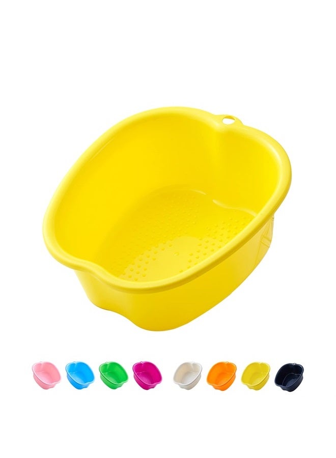 AXLOFO ® Foot Soaking Bath Basin, Large Plastic Foot Soaking Tub, Foot Massage Foot Bath Bucket, Great for Getting the Dead/Old Skin Off Your Feet (yellowbasin) - Image 1