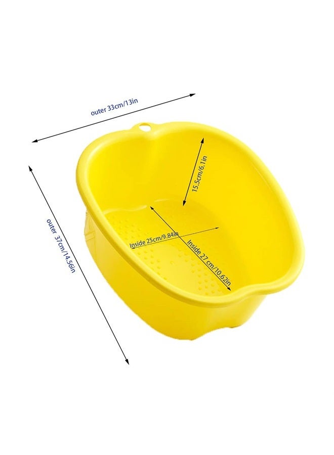 AXLOFO ® Foot Soaking Bath Basin, Large Plastic Foot Soaking Tub, Foot Massage Foot Bath Bucket, Great for Getting the Dead/Old Skin Off Your Feet (yellowbasin) - Image 2
