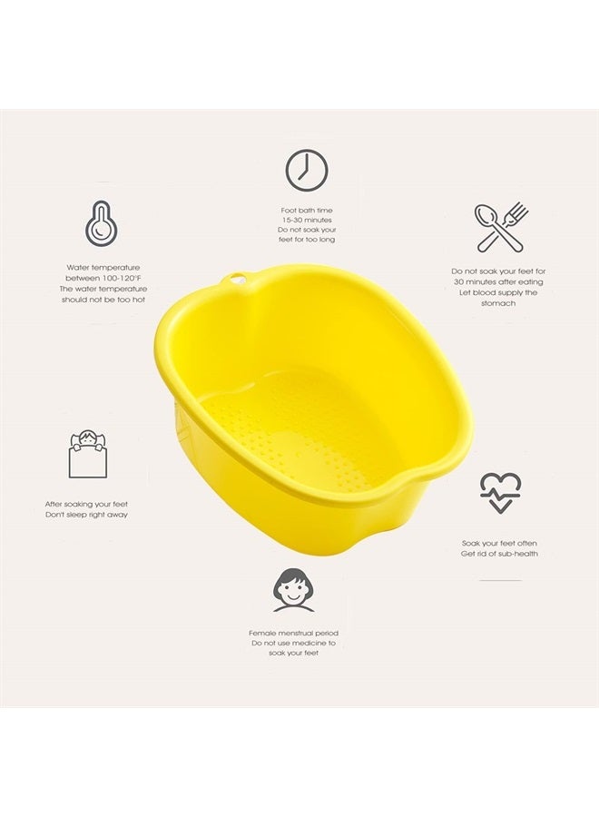 AXLOFO ® Foot Soaking Bath Basin, Large Plastic Foot Soaking Tub, Foot Massage Foot Bath Bucket, Great for Getting the Dead/Old Skin Off Your Feet (yellowbasin) - Image 4