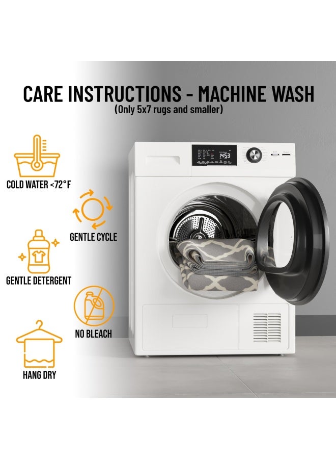 Ottomanson PNK7023-20X59 Trellis Rug 20 Inch x 59 Inch Gray - Image 5