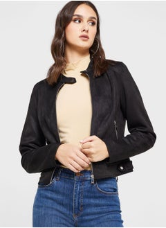 Zip Through Pu Jacket