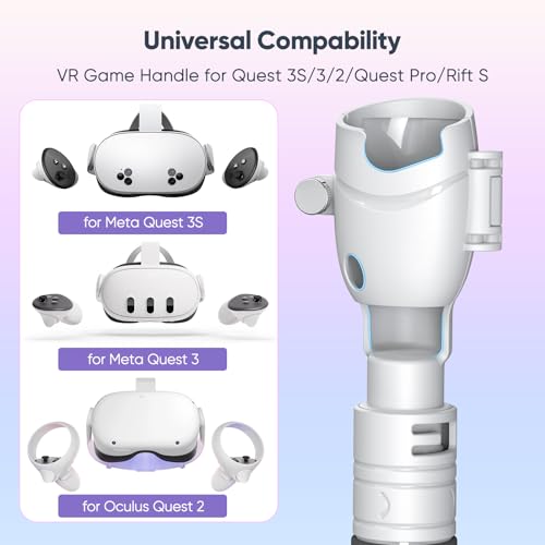 Kinwin 4in1 Gorilla Tag Long Arms for Meta Quest 3Sfor Oculus Quest 32ProRift S Controller Kinwin Long Arm Extenders for Quest Accessories VR Handle Attachments for Beat SaberGorilla TagGolf Club Game - Image 3