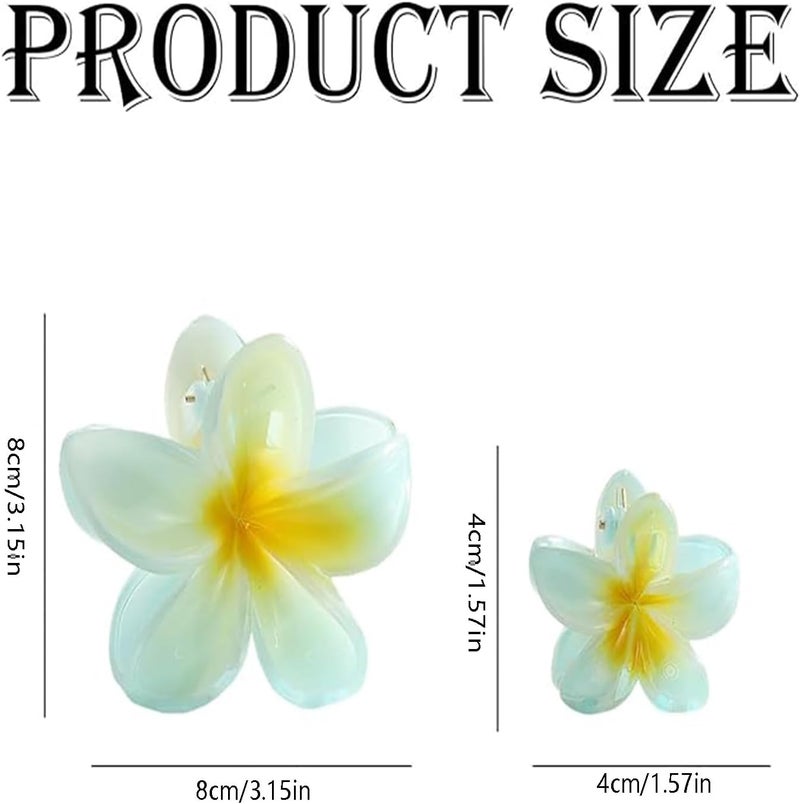 Hawaiian Flower Hair Clips: Multicolor Claw Clips - Tropical Floral Hair Clips for Women, Summer Beach Use - Image 2