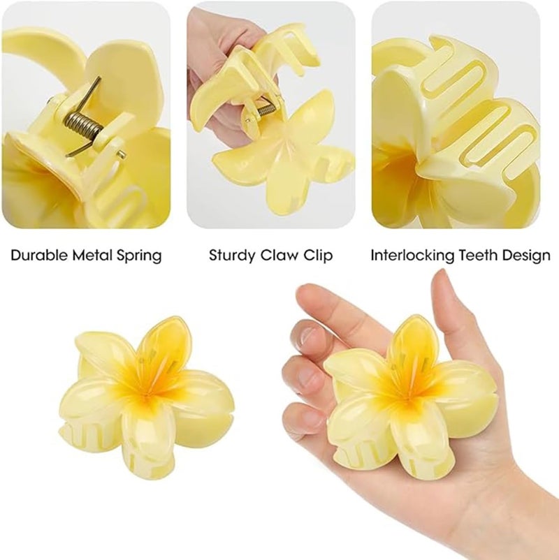 Hawaiian Flower Hair Clips: Multicolor Claw Clips - Tropical Floral Hair Clips for Women, Summer Beach Use - Image 4