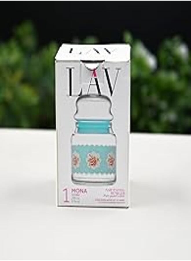 LAV LAV MONA Glass Jar /290 cc- 9.75 Oz/Elegant design, Trusted Brand, Attractive shape of Dry (Cereals, Grains, Herbs), Spices, Sugar, Powder (Milk, Cocoa,Nescafe, Coffee)/ High Quality Materials 