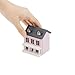 Cutemini Miniature Cottage for Dollhouse Accessories Desktop Decor Wooden Mini House Storage Decoration Ornament Nice Present for Miniature Lovers Pink - Image 2