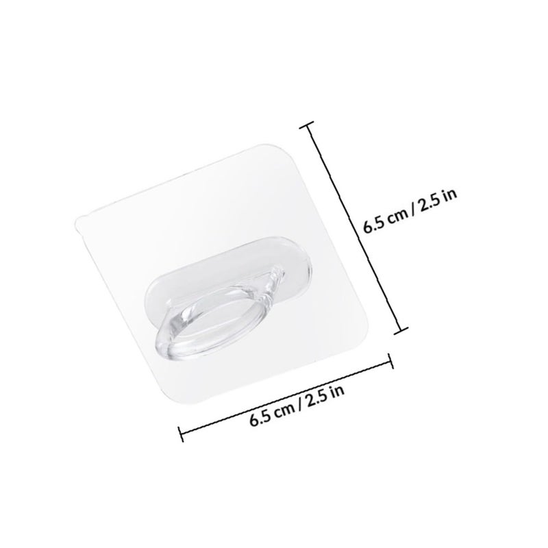 Acrylic Adhesive Hooks 10 Pack Heavy Duty Self Stick Wall Hangers For Kitchen Bathroom Door - Image 3