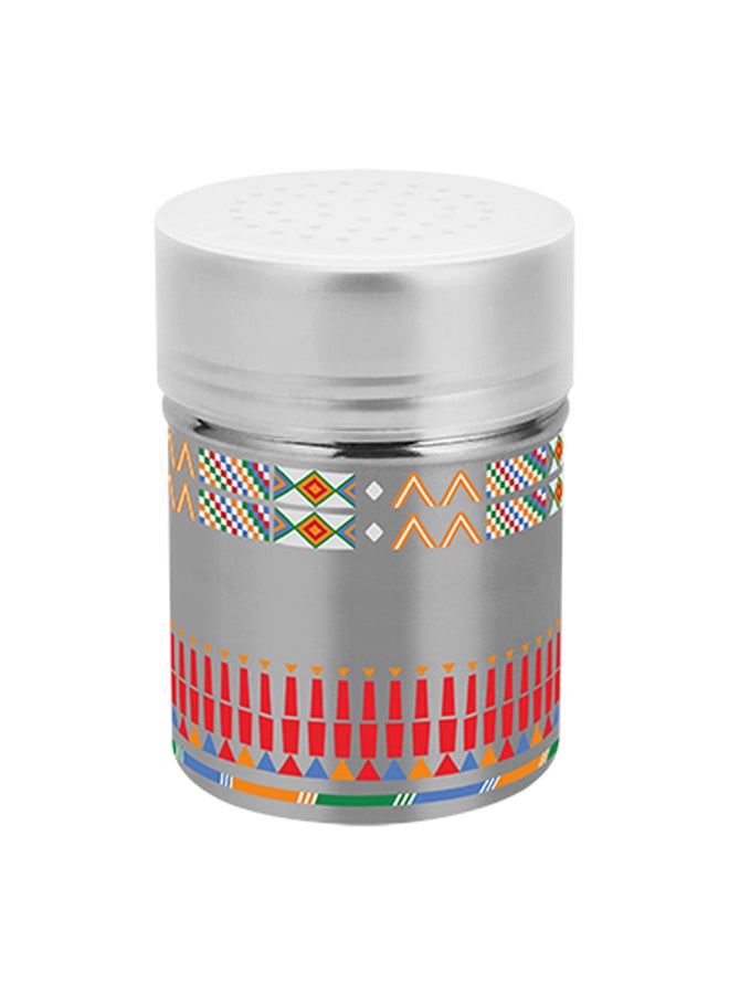 AL SANIDI Al-Qatt Al-Asiri Steel Spices Storage Tea coffee and sugar storage for trips Silver Size 7*9.5 Cm - Image 2