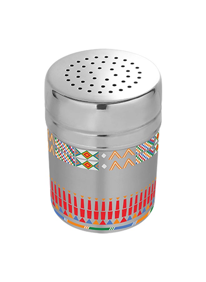 AL SANIDI Al-Qatt Al-Asiri Steel Spices Storage Tea coffee and sugar storage for trips Silver Size 7*9.5 Cm - Image 1