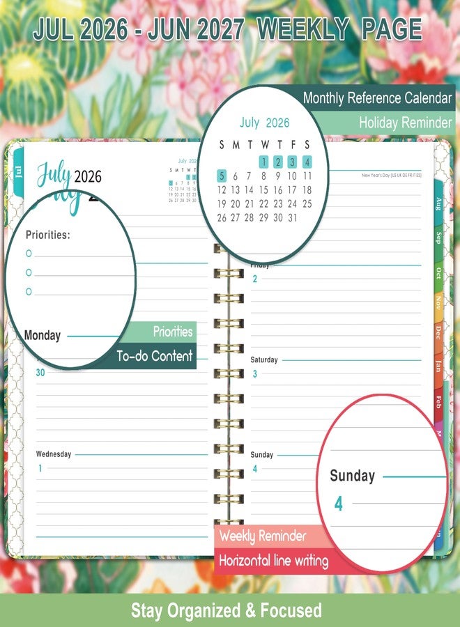MaaIbok 2024-2025 Planner - Weekly & Monthly Planner 2024-2025 from July 2024 - June 2025 with To-Do List, 6.3'' × 8.4'', Strong Twin-Wire Binding, Inner Pocket, Elastic Closure - Image 5
