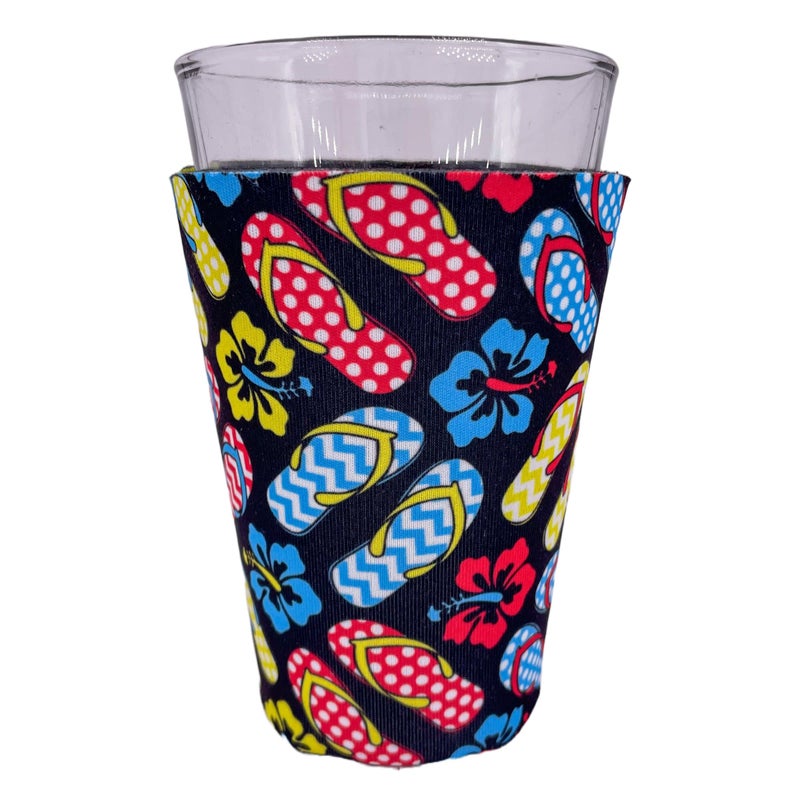 Flip Flop Pattern Pint Glass Coolie 1