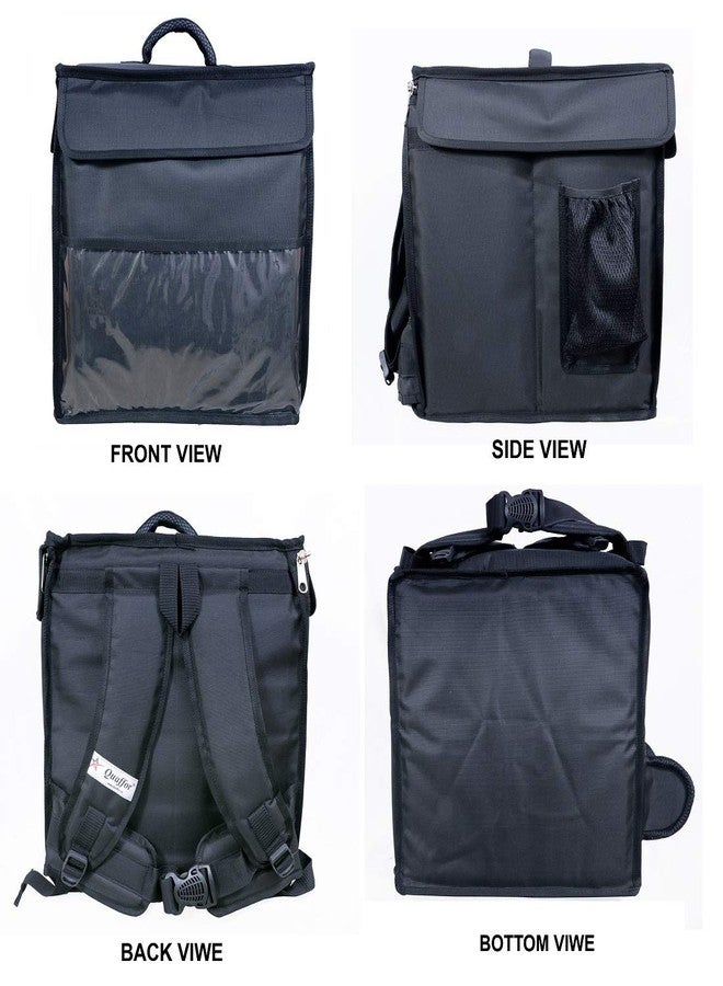 Quaffor Black 14inch food delivery backpack 35 LTR - Image 4