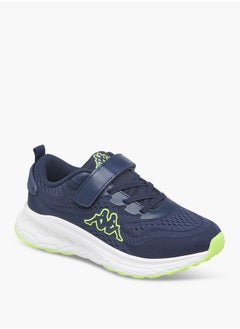 Kappa Boys' Logo Detail Sports Shoes with Hook and Loop Closure  - Image 2
