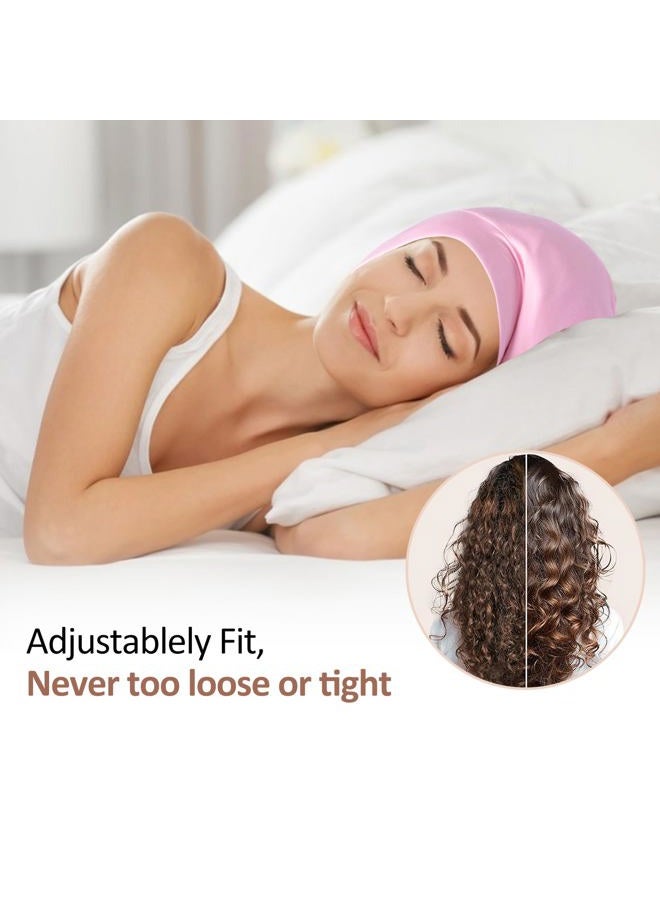 Blueelf Satin Bonnet Silk Lined Sleep Cap- Adjustable Hair Cover for Women Men Frizzy Hair Night Cap Patients Care - Image 3