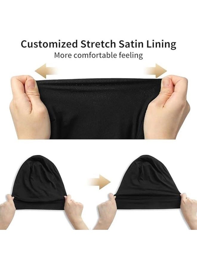 Blueelf Satin Bonnet Silk Lined Sleep Cap- Adjustable Hair Cover for Women Men Frizzy Hair Night Cap Patients Care - Image 5