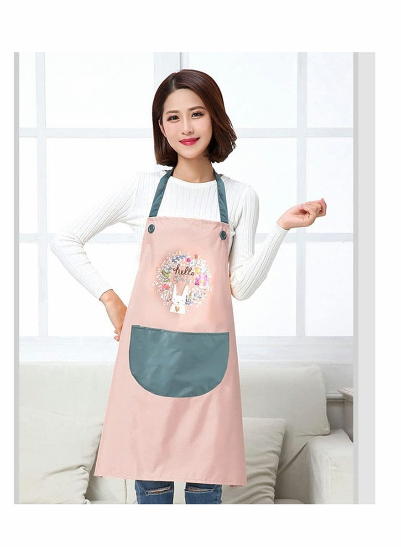 KASTWAVE - Kitchen Apron Waterproof Aprons For Women Men 2Pcs Adjustable with Convenient Pocket Durable Kitchen Cooking Apron Perfect for Home Restaurant Craft BBQ Coffee House Oil Proof Cleaning Gardening - Image 1