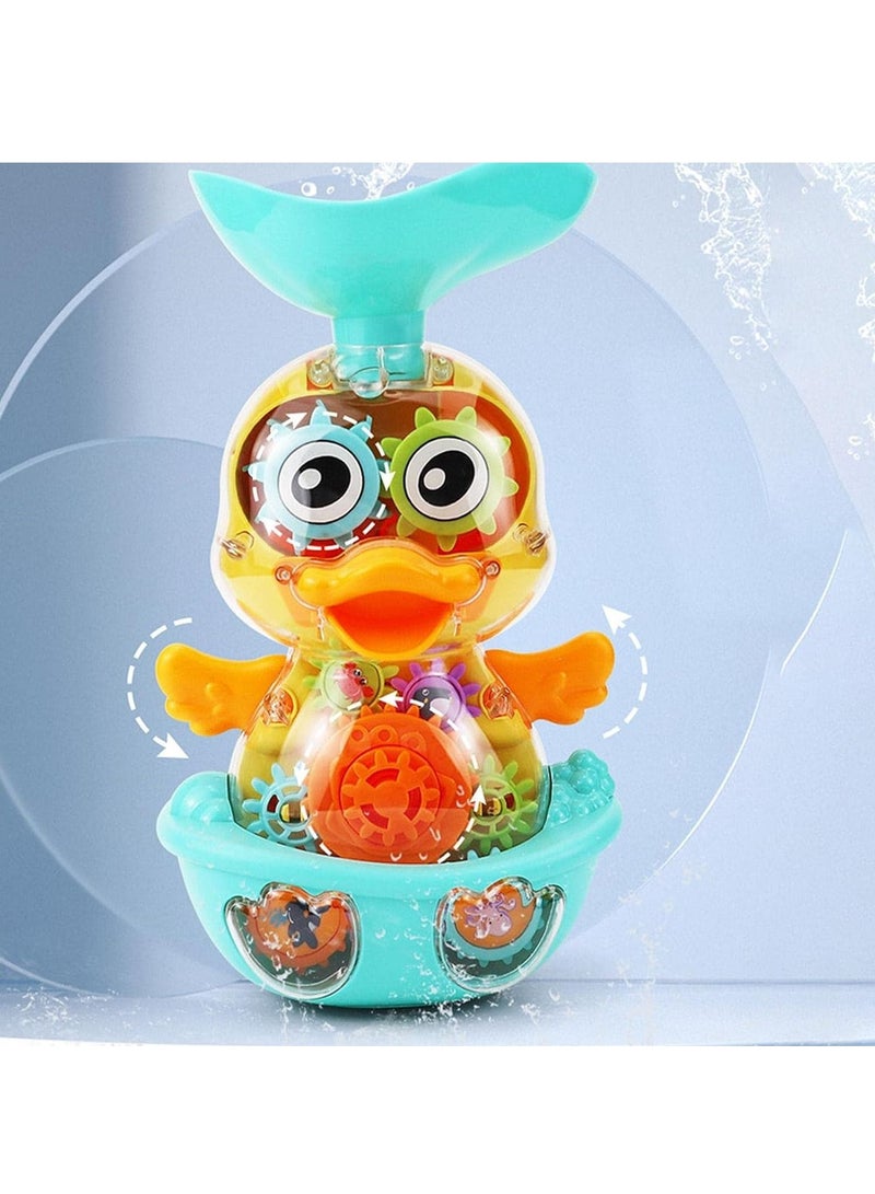 Toyland Babies Toddler Bath Tub Water Gear Duck Toy Spinning Water Gear Toys For Toddlers  - Image 1