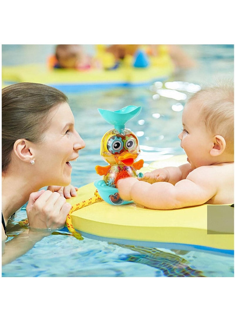 Toyland Babies Toddler Bath Tub Water Gear Duck Toy Spinning Water Gear Toys For Toddlers  - Image 4