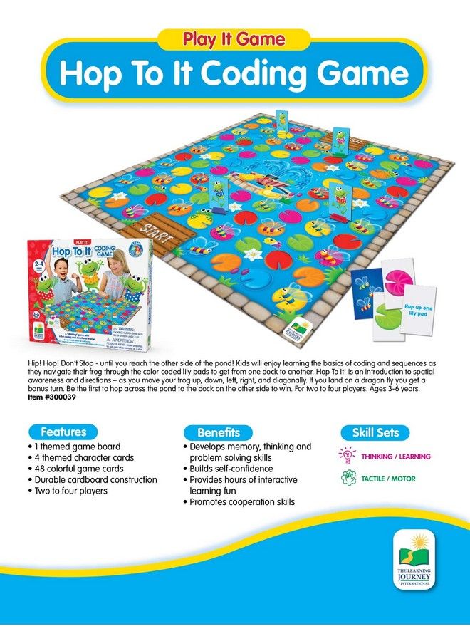 THE LEARNING JOURNEY : Play It! Game Hop To It Coding Game For Kids Ages 3 And Up Award Winning Toys - Image 4
