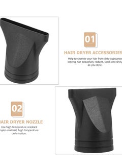 DOITOOL DOITOOL Hair Dryer Nozzle, 2pcs Nylon Non-General Type Salon Replacement Plastic Narrow Concentrator Attachment for Diameter 4.5cm, Quick Dryer Attachment Nozzle  - Image 3