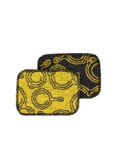 LODGE Non-Abrasive Multi-Surface Everyday Scrub Cloth Yellow and Black 0.06 x 4.5 x 6.5 Inch AESCRUB  - Image 2