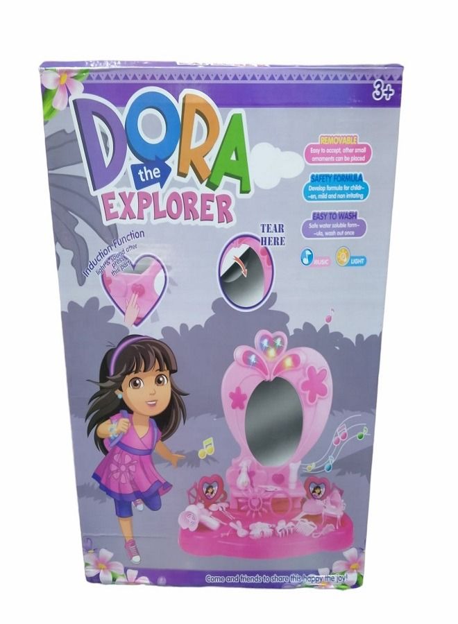 طقم طاولة تزيين إكسبلورر مع إضاءة وموسيقى للبنات