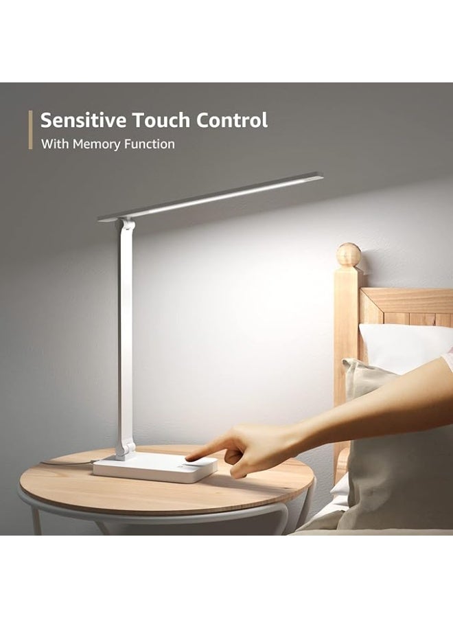 Lepro Desk Lamp, LED Desk Lamp with Power Adapter, 9.2W 800lm, Dimmable Desk Lamps Office, 5 Brightness Levels x 5 Colour Modes, Touch Control Daylight Lamp for Office, Study, Bedroom, Nails, Reading - Image 4