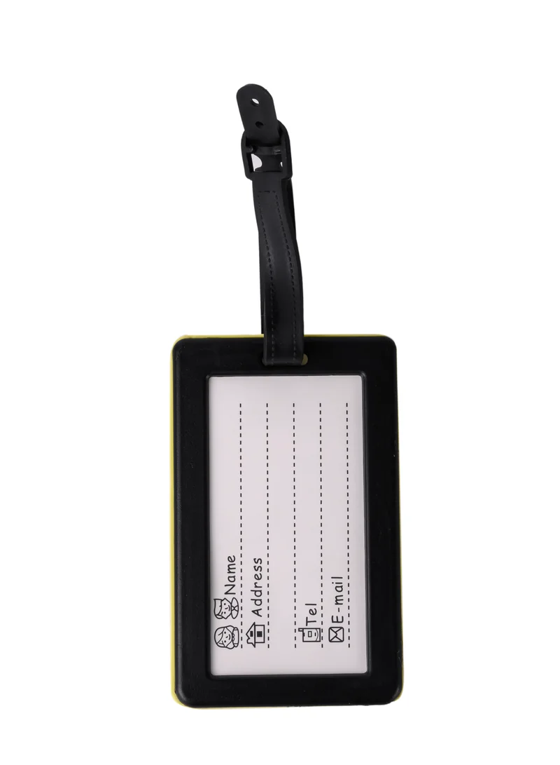 Cuisine Art Luggage Tag with Name ID Card, Personalized Identifier ID Labels, Flexible PVC Travel Tags, Secure Travel Luggage Labels for Baggage Identity, Suitcase Tag  – "PUT IT BACK, It's Mine!" Design, Yellow