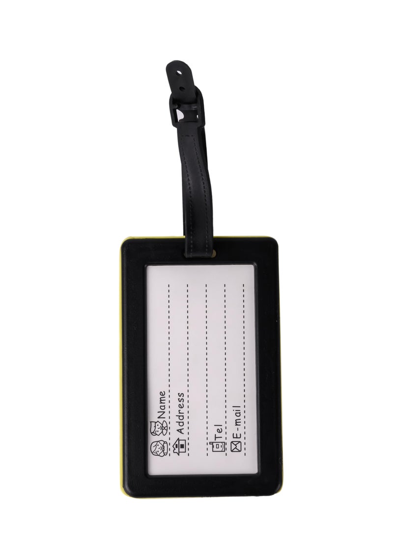 Cuisine Art Luggage Tag with Name ID Card, Personalized Identifier ID Labels, Flexible PVC Travel Tags, Secure Travel Luggage Labels for Baggage Identity, Suitcase Tag  – "PUT IT BACK, It's Mine!" Design, Yellow  - Image 2