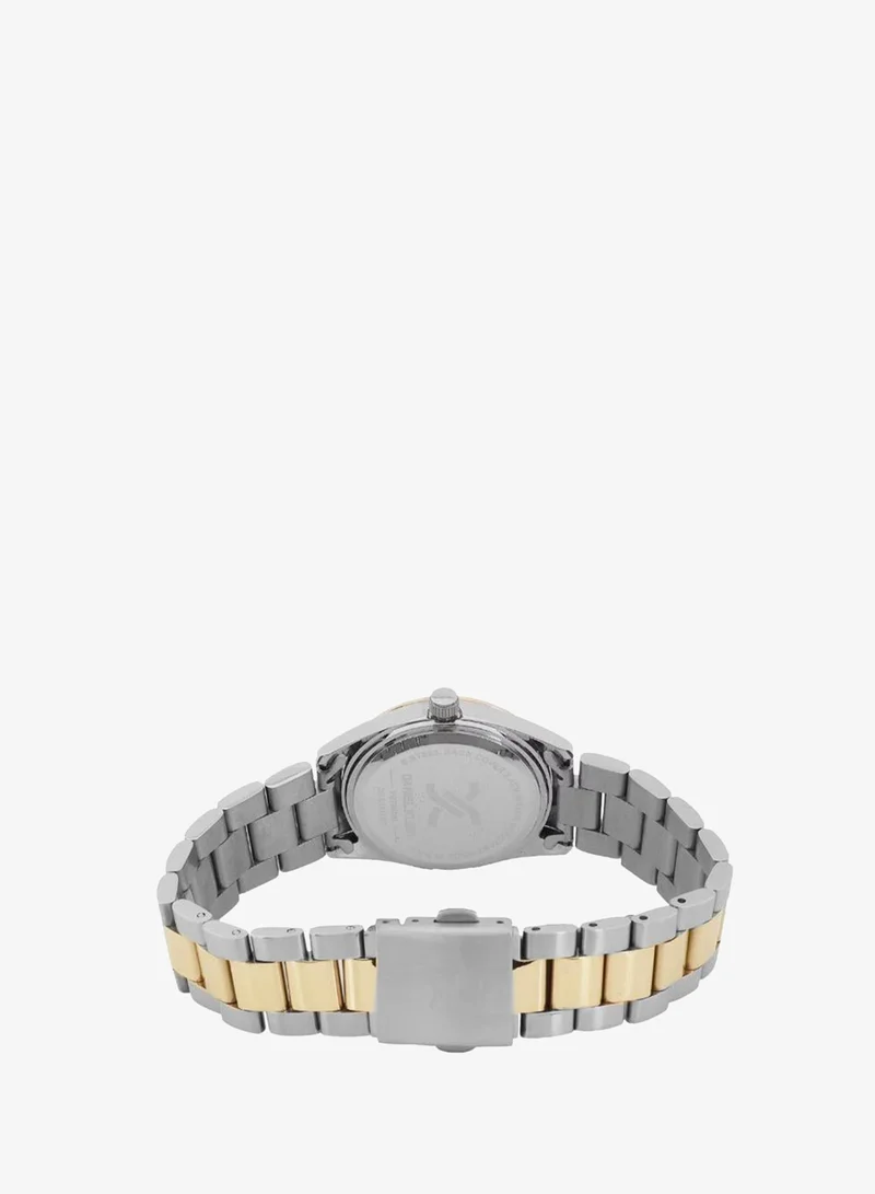 DANIEL KLEIN Women's Stainless Steel Silver and Gold Alloy Case Analog Light Gold Round Sunray Dial Japanese Quartz Premium 30 Meters Water Resistant