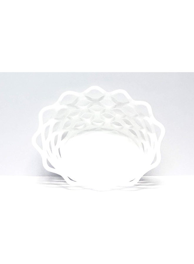 Mintra Home Plastic Bread Oval Basket, Storage (White) - Image 2