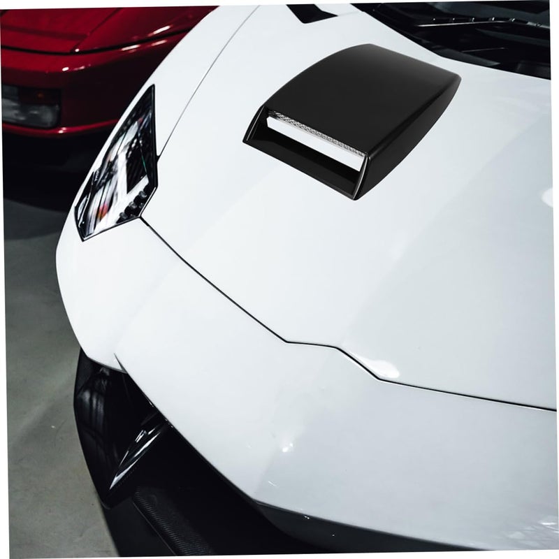 Mobestech 2pcs Car Hood Vent Trim Decorative Air Intake Accessory for Enhanced Easy Installation Black Color Fit for Various Car Models - Image 5