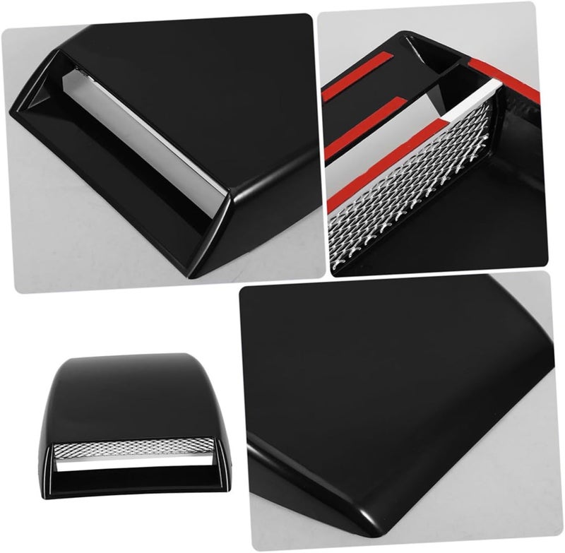 Mobestech 2pcs Car Hood Vent Trim Decorative Air Intake Accessory for Enhanced Easy Installation Black Color Fit for Various Car Models - Image 3