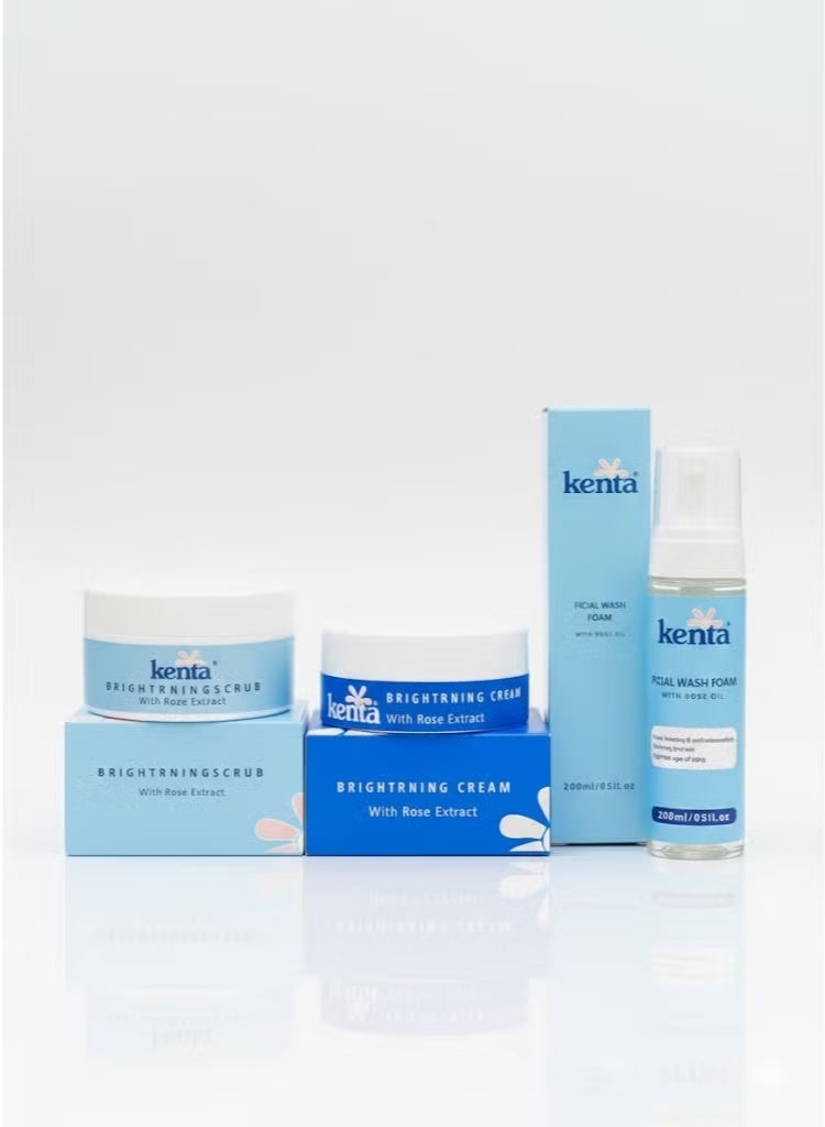 kenta The Kenta Rose Oil Collection, consisting of Kenta Cream, Foaming Wash, and Scrub – the secret to a naturally even, clear, and radiant complexion! - Image 2