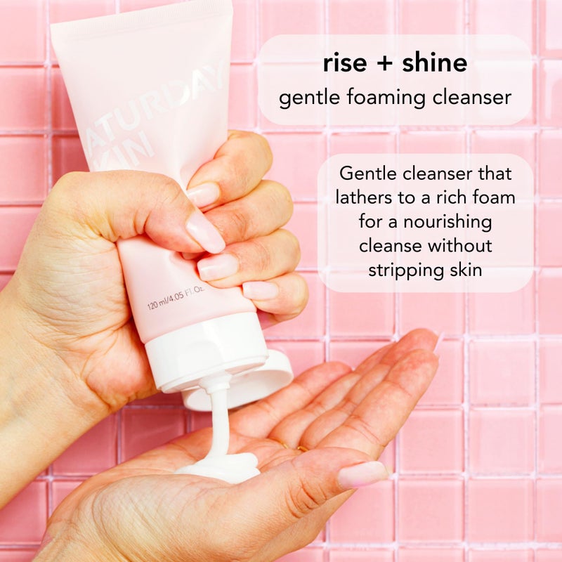 Saturday Skin Face Cleanser Hydrating Foam Cleanser Natural ingredients Anti-aging | Makeup Remover and Face Wash | Fragrance Free Ideal for Sensitive, Dry Skin Korean Skincare - Image 2