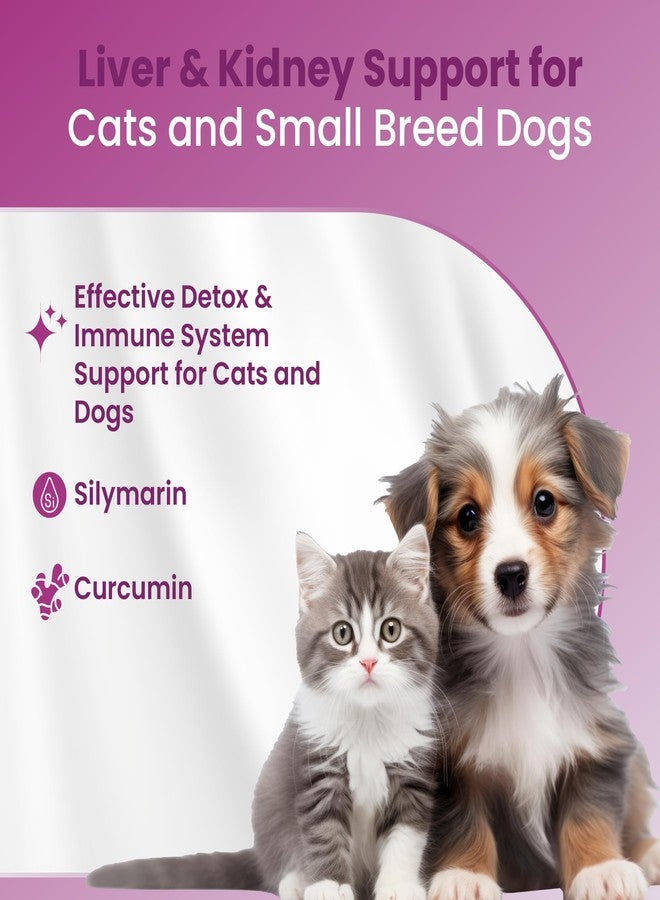 Bio PetActive Silycumin Milk Thistle & Turmeric Supplement for Cats & Small Breed Dogs - Advanced Liver & Kidney Support with Silymarin and Curcumin, Detox & Antioxidant Formula - 100 Chewable Tablets - Image 2