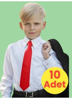 Tezzgelsin Unisex 5 - 10 Years Old Children's Elastic Tie 10 Pieces 