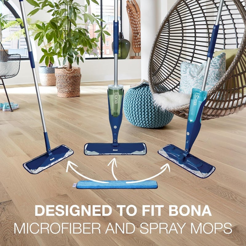BONA Mop Microfiber Cleaning Pad for Hardwood & Hard Surface Floors - Value 3-Pack - For Use With Mops - Dual Zone Cleaning - Image 3