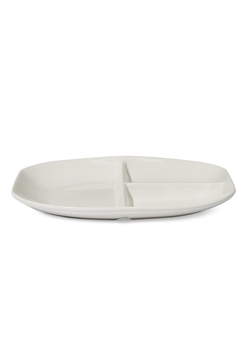 سيمفوني طبق كونتيمبو مقسّم إلى 3 أقسام أبيض - Image 1