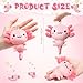 Poen 8 Pcs Axolotl Keychain Plush Toys 4inch Kid Easter Basket Stuffers Video Game Party Favor Kindergarten School Gift for Stuffed Animal Mini Kawaii Cute Doll Ornament Classroom RewardClassic - Image 4