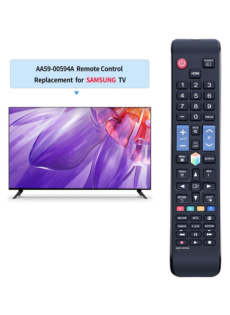 Generic - AA59-00594A Replacement Remote Control fit for Samsung 3D Smart LCD LED HDTV TV 50UH5203 UN46D7000 UN55F7100 UN55D8000 PN60F5500 UN65F7100 UN46D8000 UN46D7900 - Image 1