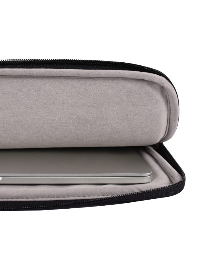 RAHALA RS-100 (15.6 inches) RS-100 Premium Quilted Leather Laptop Sleeve 15.6 Inch - Slim, Padded, Water-Resistant Case with Zipper Closure for MacBook, Notebooks & Ultrabooks (Black) - Image 5