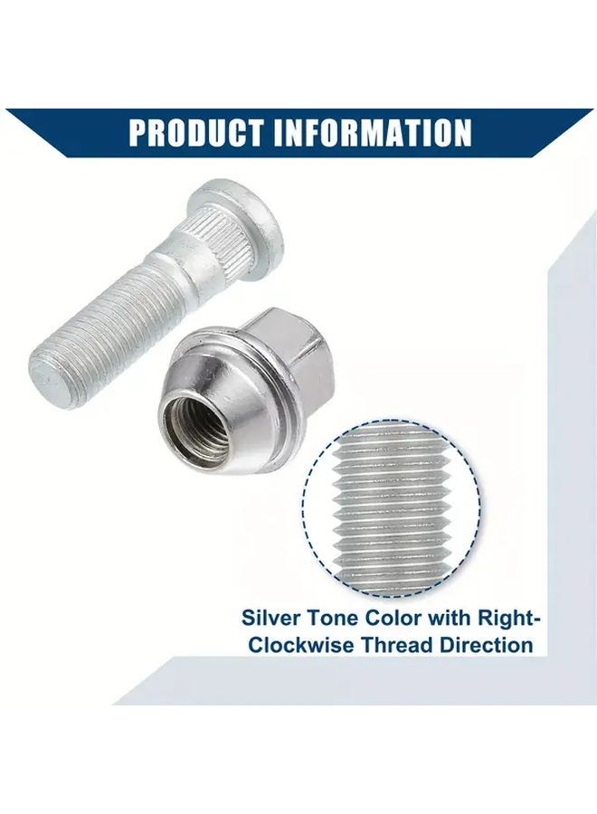 5 Pcs High Strength Carbon Steel Bolts And Nuts Set For Car Seat Track - Image 1
