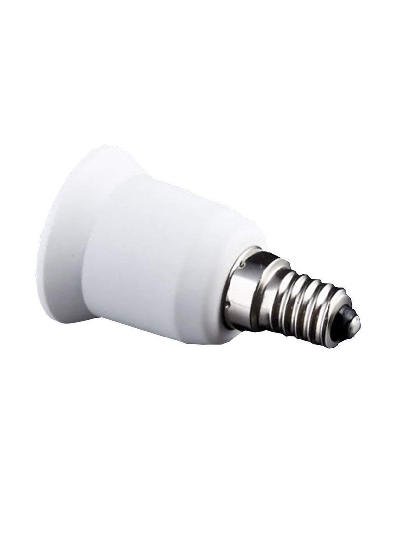SVDK SVDK Products E14 to B22 Plastic Screw Base Socket Lamp Holder Light Bulb Converter Adapter White 5 Pieces  - Image 3