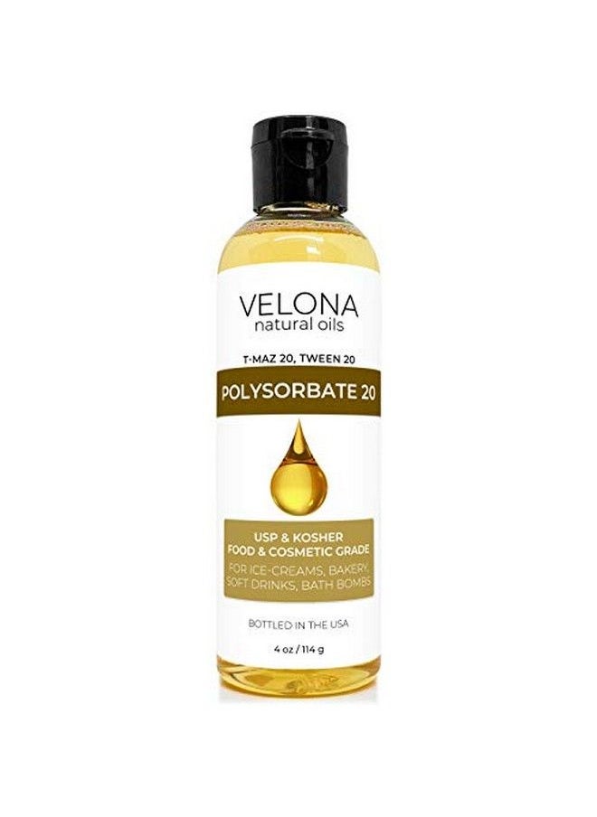 velona - Polysorbate 20 By 4 Oz ; Solubilizer Food & Cosmetic Grade ; All Natural For Cooking Skin Care And Bath Bombs ; Use Today Enjoy Results - Image 1