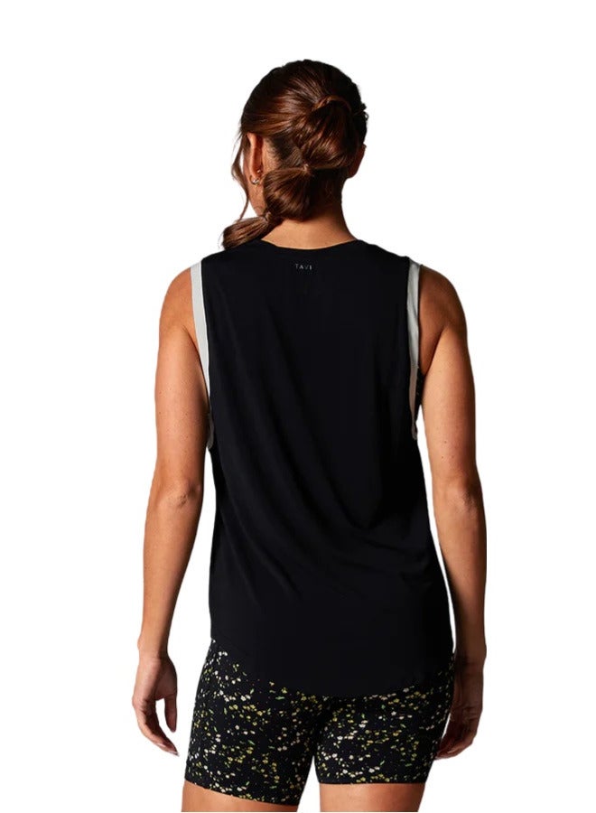 TAVI HIGH NECK MUSCLE TANK EBONY COCONUT - Image 3